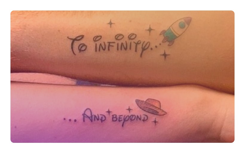 infinity and beyond tattoo for couples