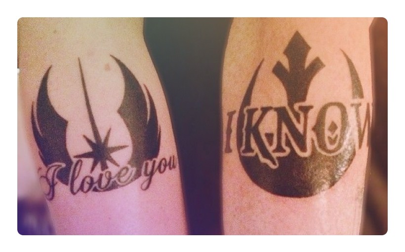 Star Wars couple tattoos