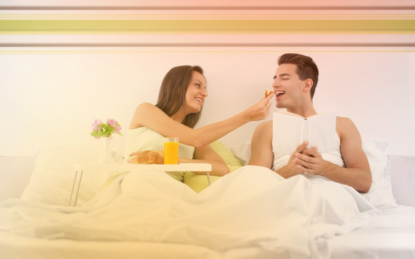 Breakfast in bed is one of the greatest romantic gestures for him